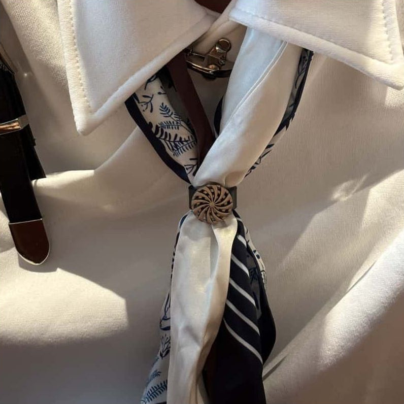 Papr Original Four Seasons 3 in 1 New Irregular Wrinkle Craft Silk Scarf Tie Printed Pattern No Knotting image 3