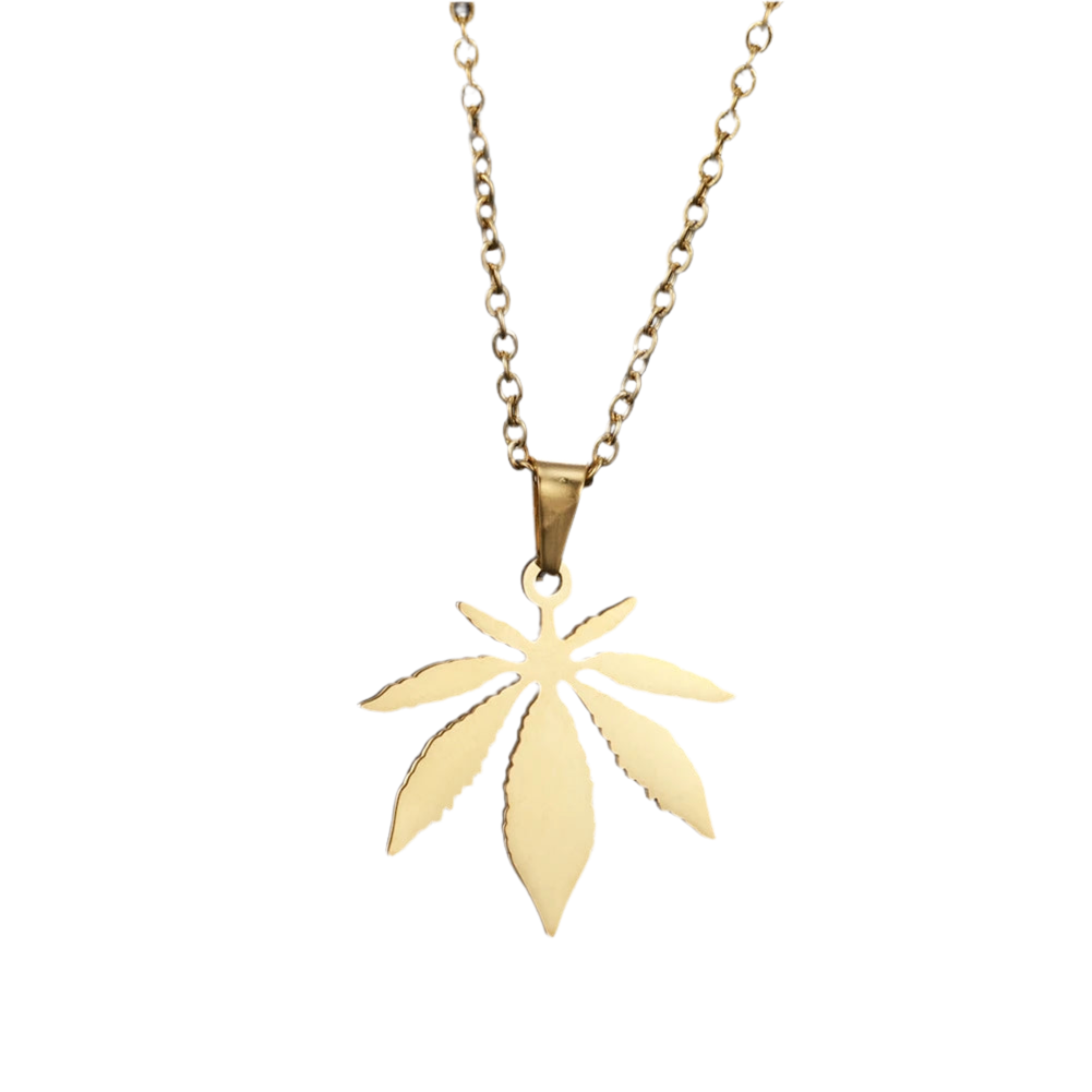 Mini Stainless Weed Necklace