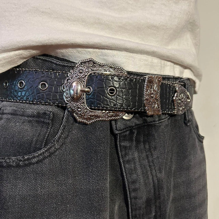 Y2K Gothic Buckle Belt