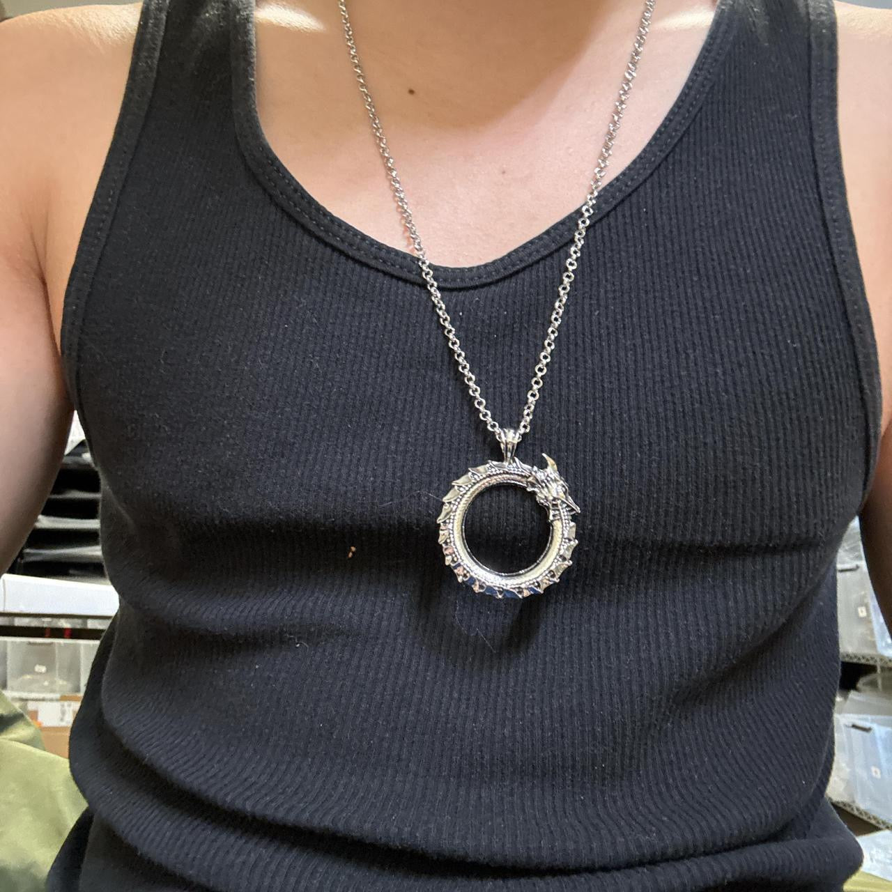 Dragon Ouroboros Ring Necklace