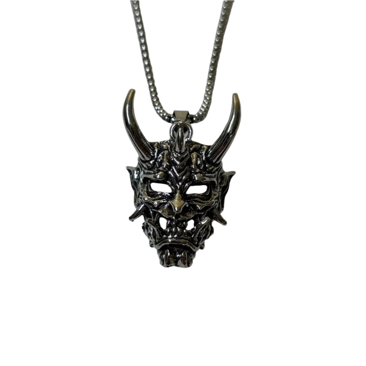 Demon Samurai Mask Necklace