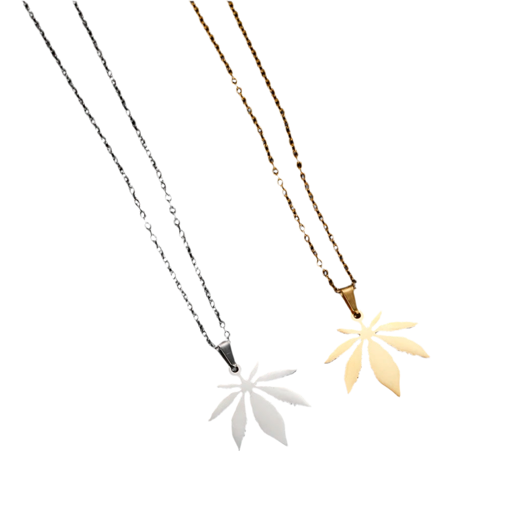 Mini Stainless Weed Necklace