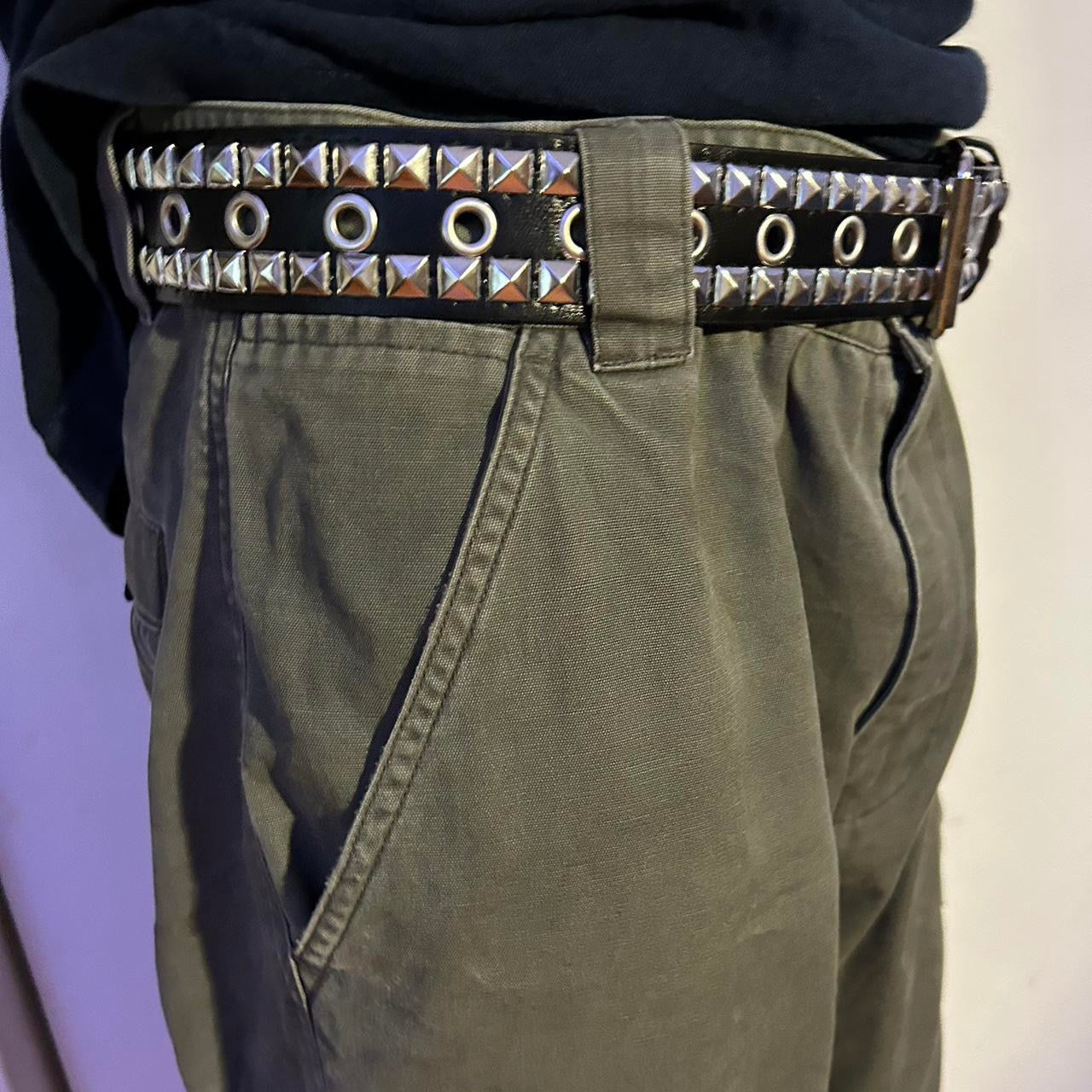 Double Row Rivet Studded Belt