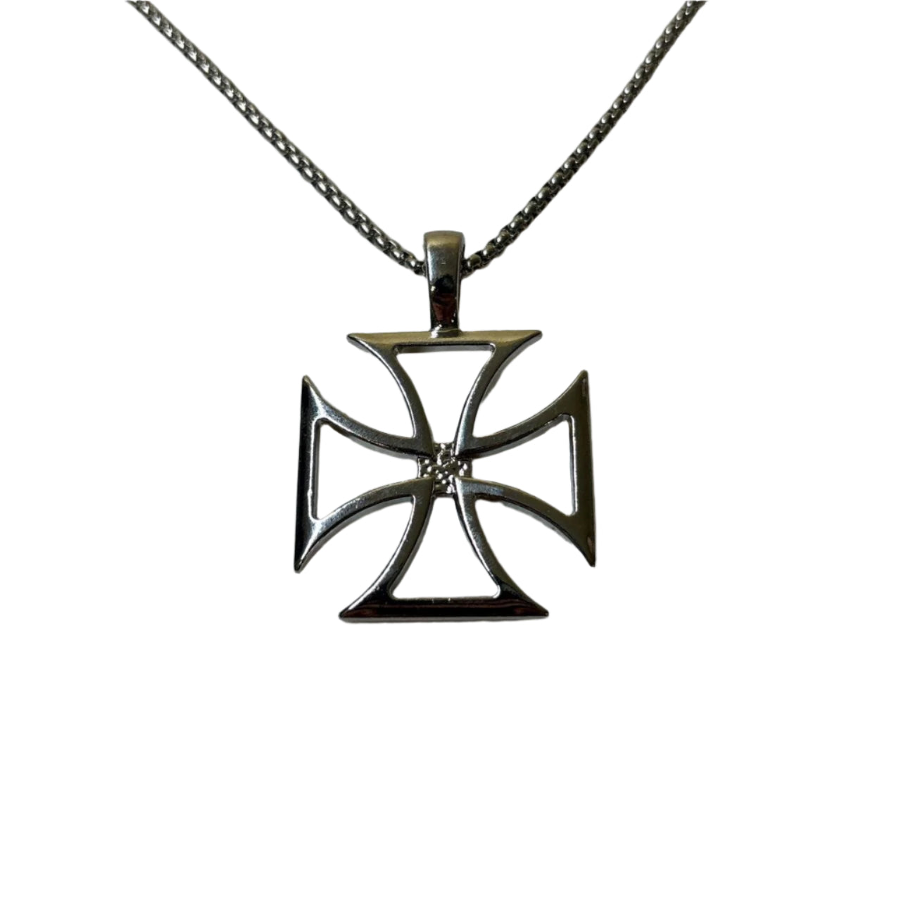 0693 - Silver Square Cross Necklace