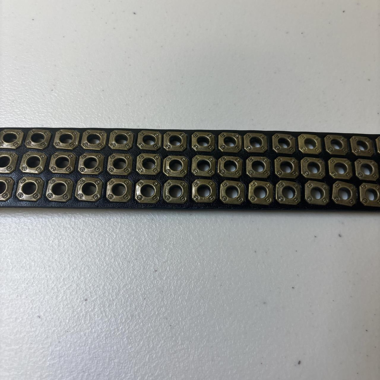 0619 - Rustic Triple Grommet Steampunk Belt