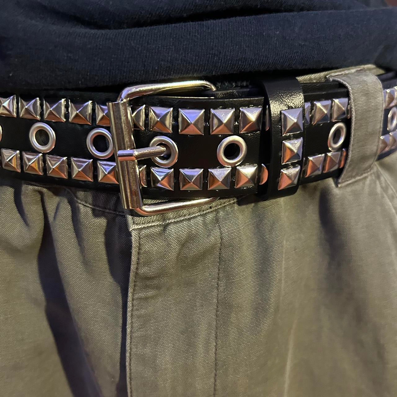Double Row Rivet Studded Belt