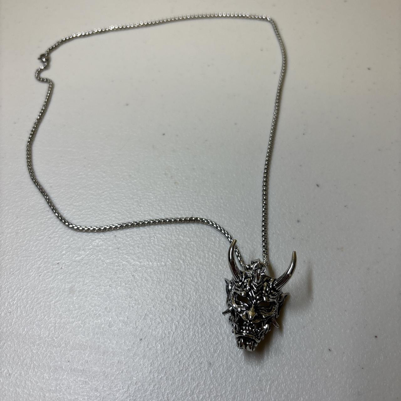 Demon Samurai Mask Necklace