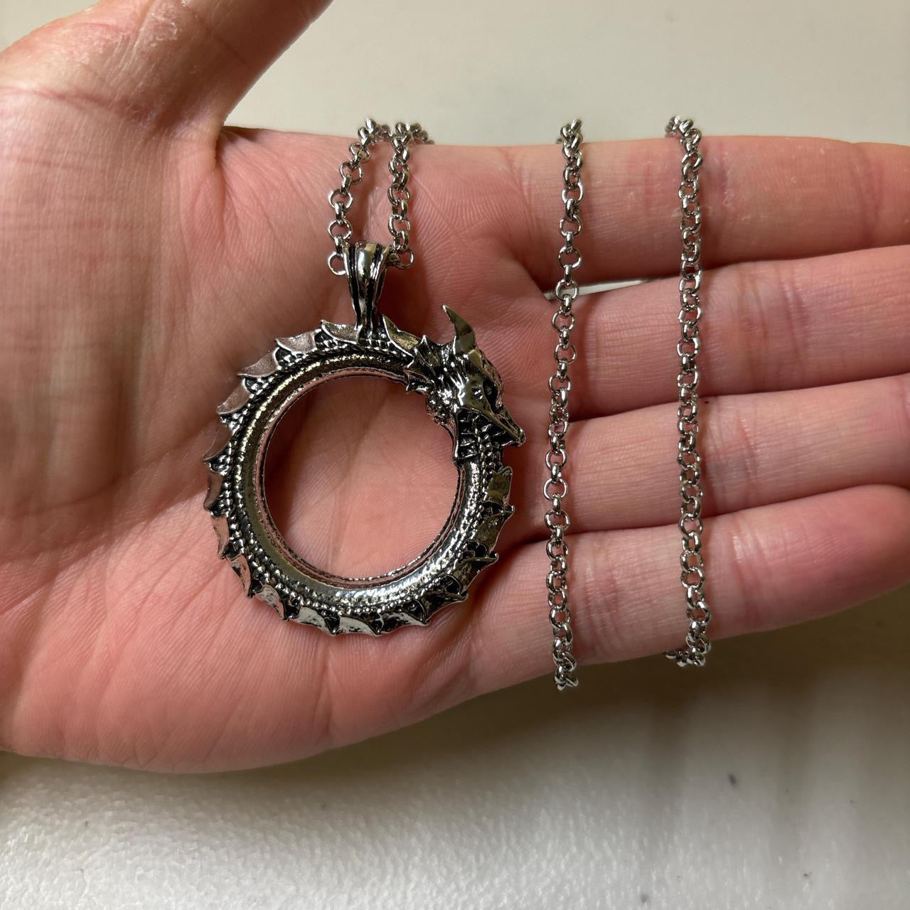 Dragon Ouroboros Ring Necklace