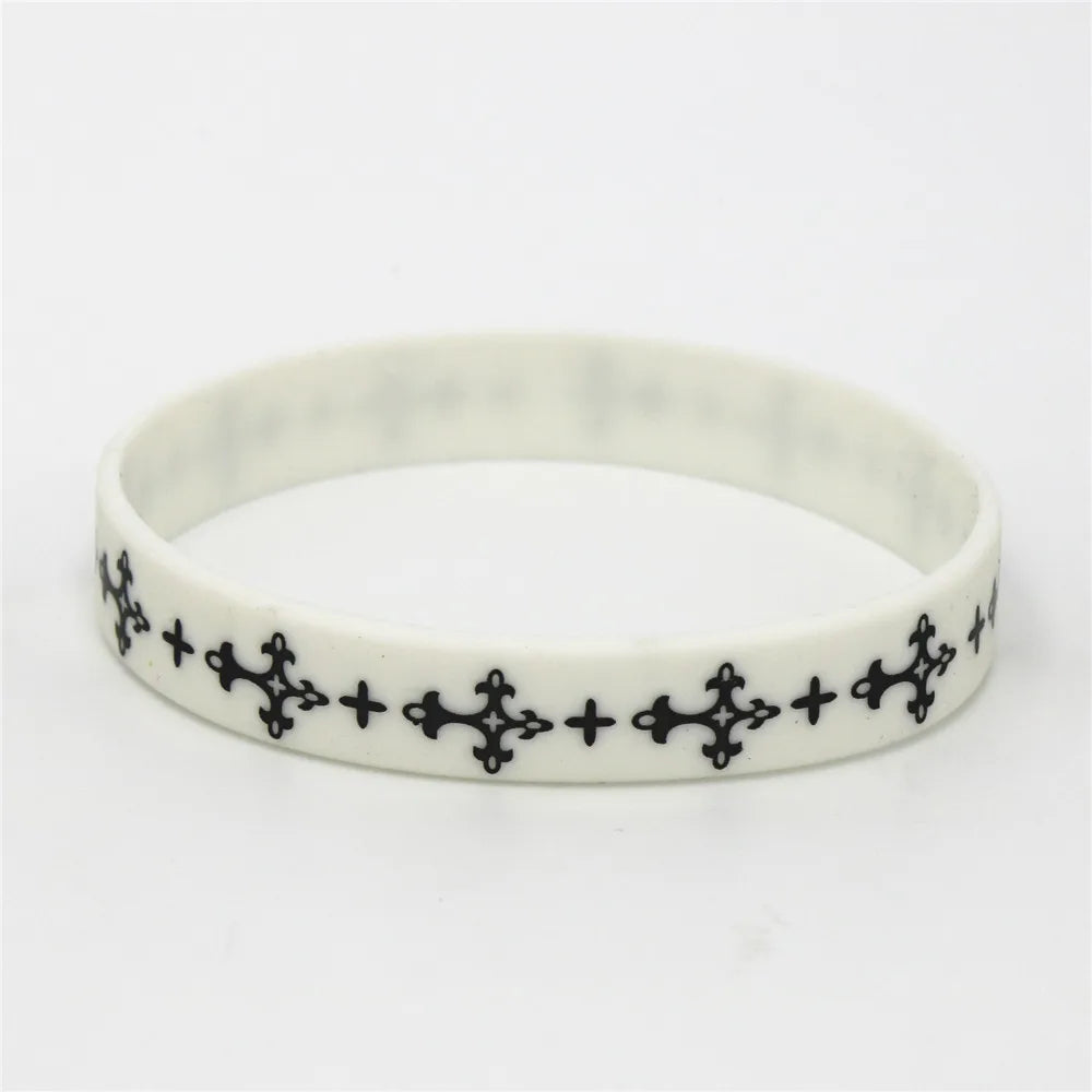 Cross Silicone Rubber Bracelet