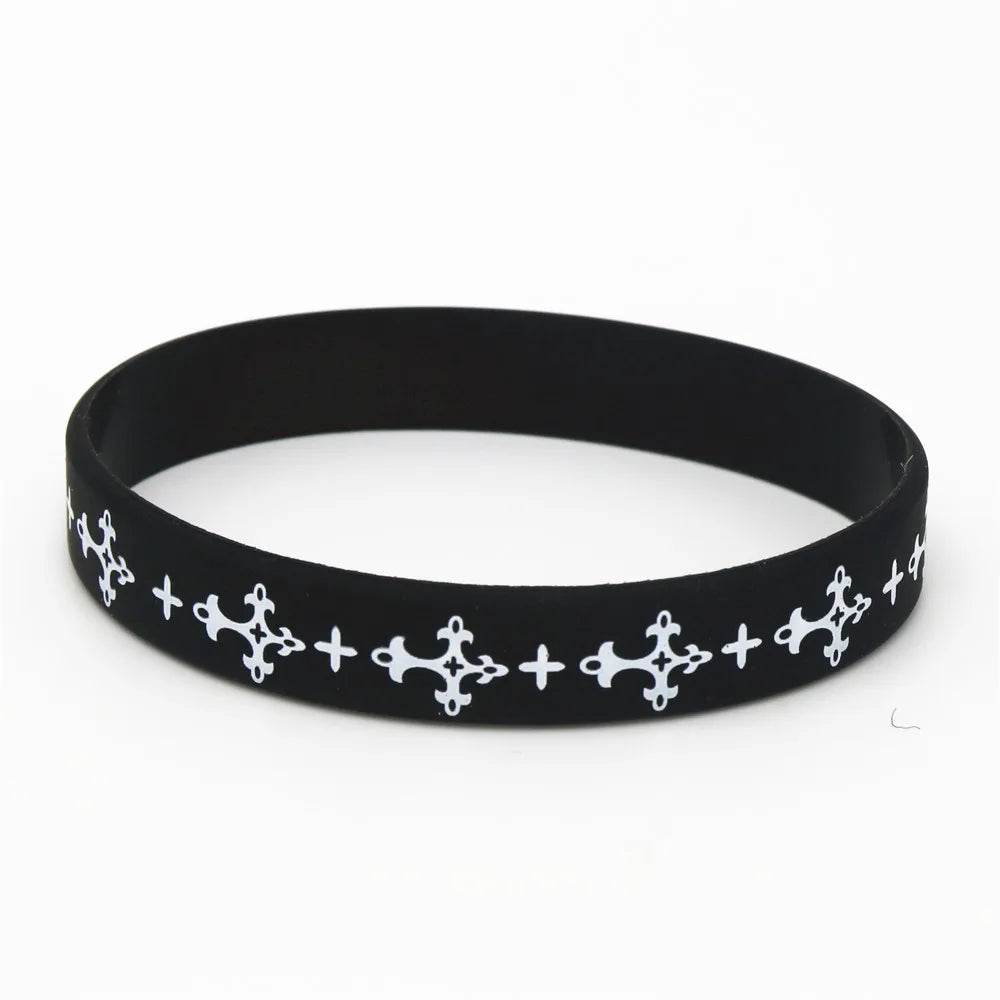 Cross Silicone Rubber Bracelet