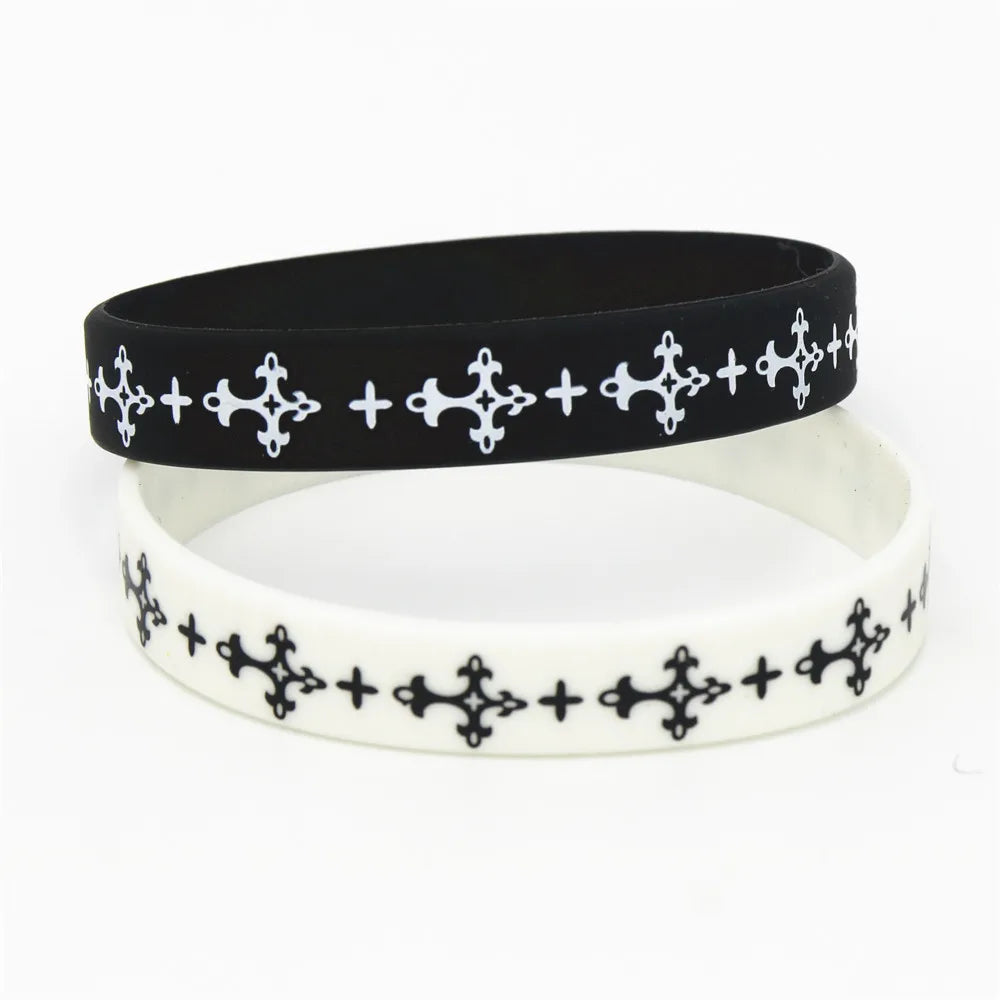 Cross Silicone Rubber Bracelet