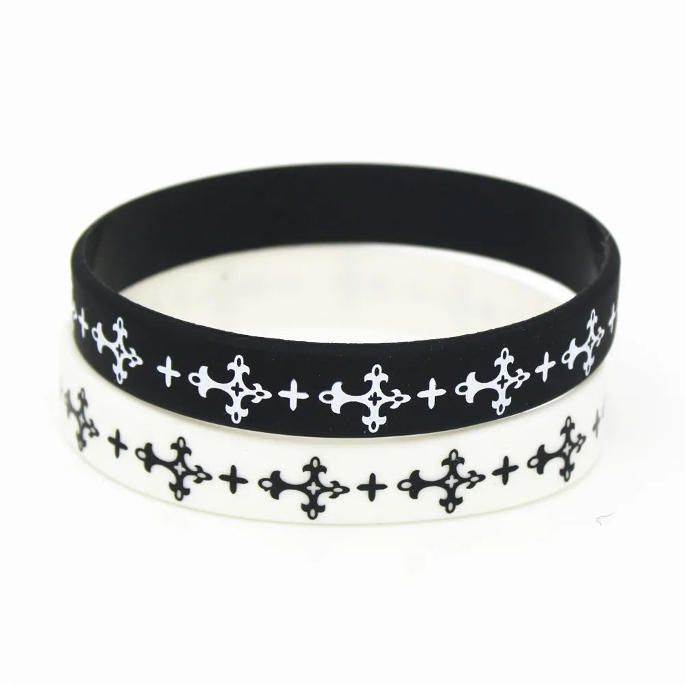 Cross Silicone Rubber Bracelet