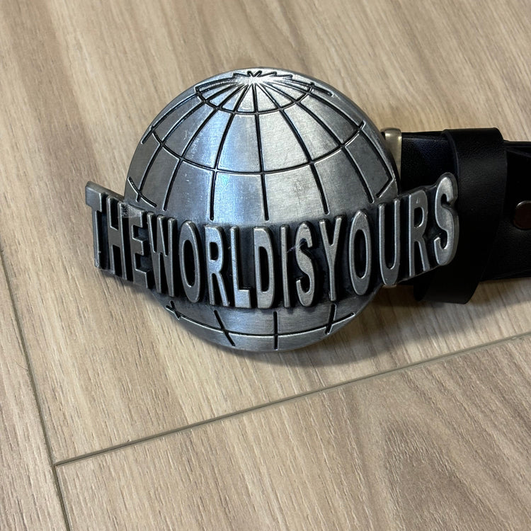 0345 - Worldwide Globe Buckle Belt