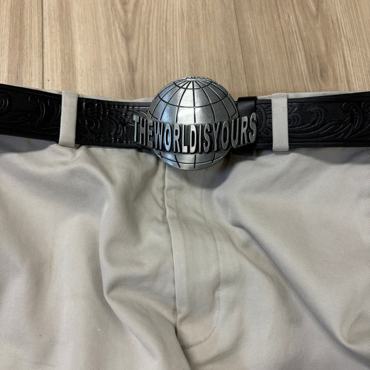 0345 - Worldwide Globe Buckle Belt
