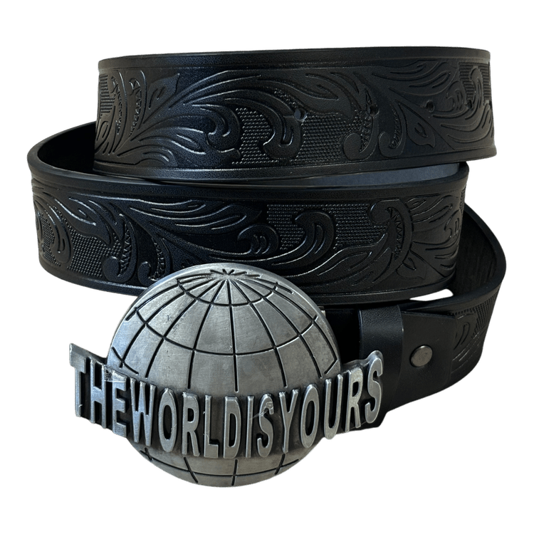 0345 - Worldwide Globe Buckle Belt
