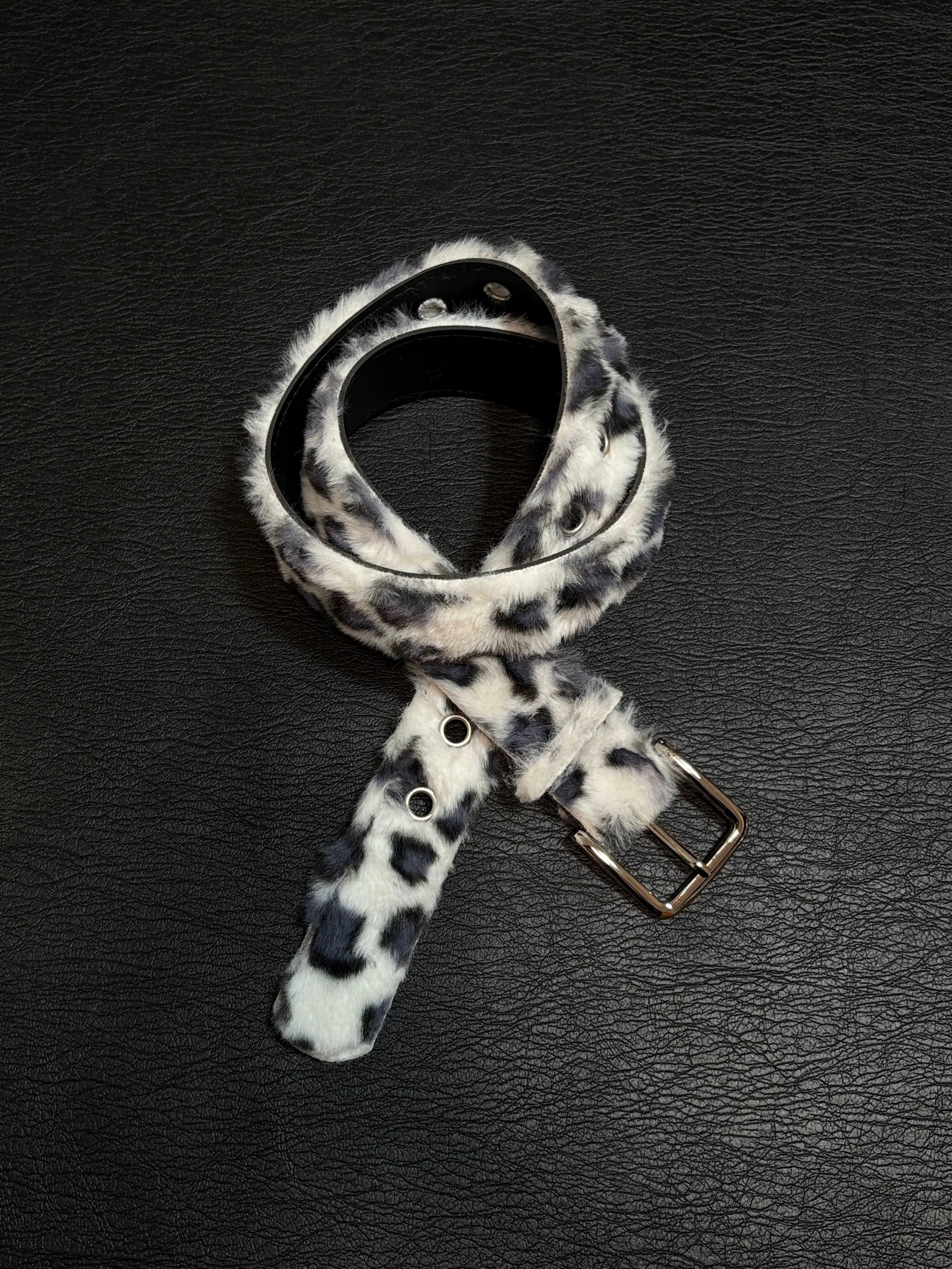 Snow Leopard Plush Belt