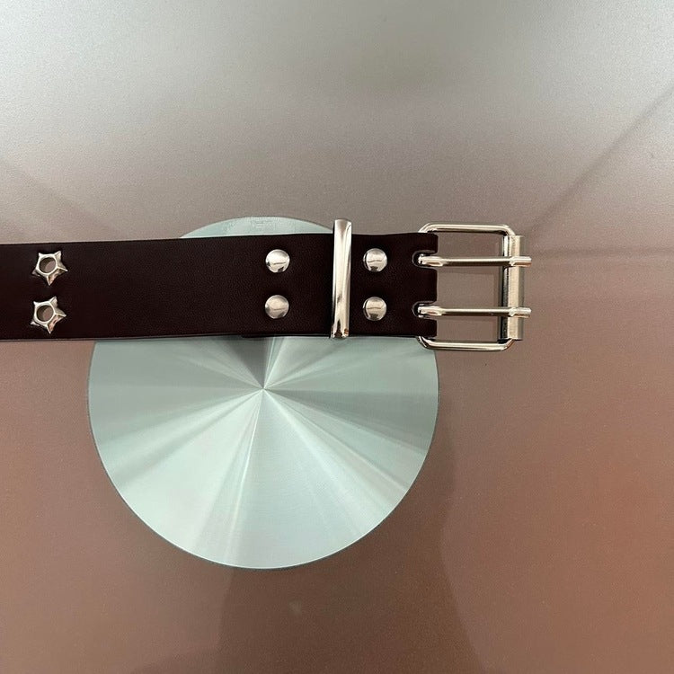 0049 - Star Rivet Belt (coffee brown)