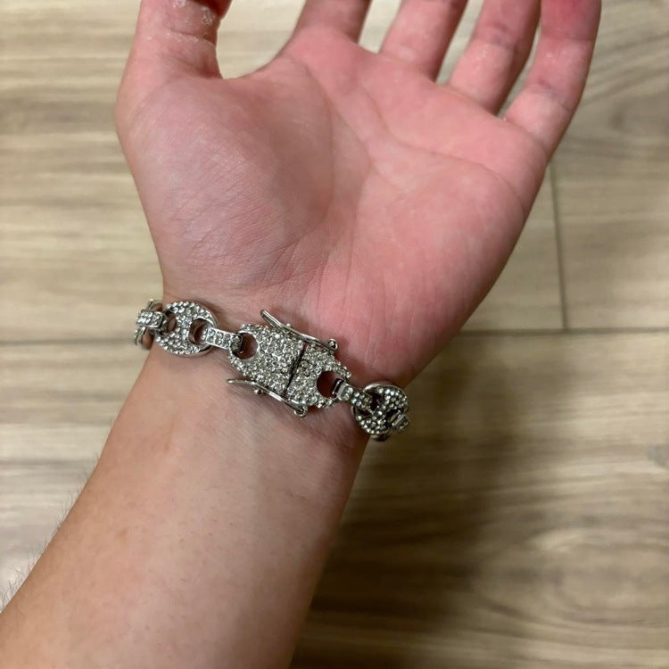 0194 - Sparkling Mariner Link Bracelet (Silver)