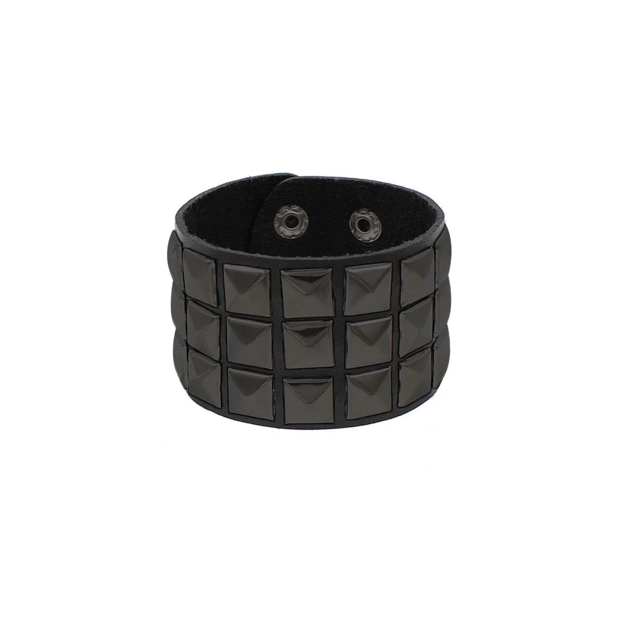 Black Pyramid Studded Bracelet