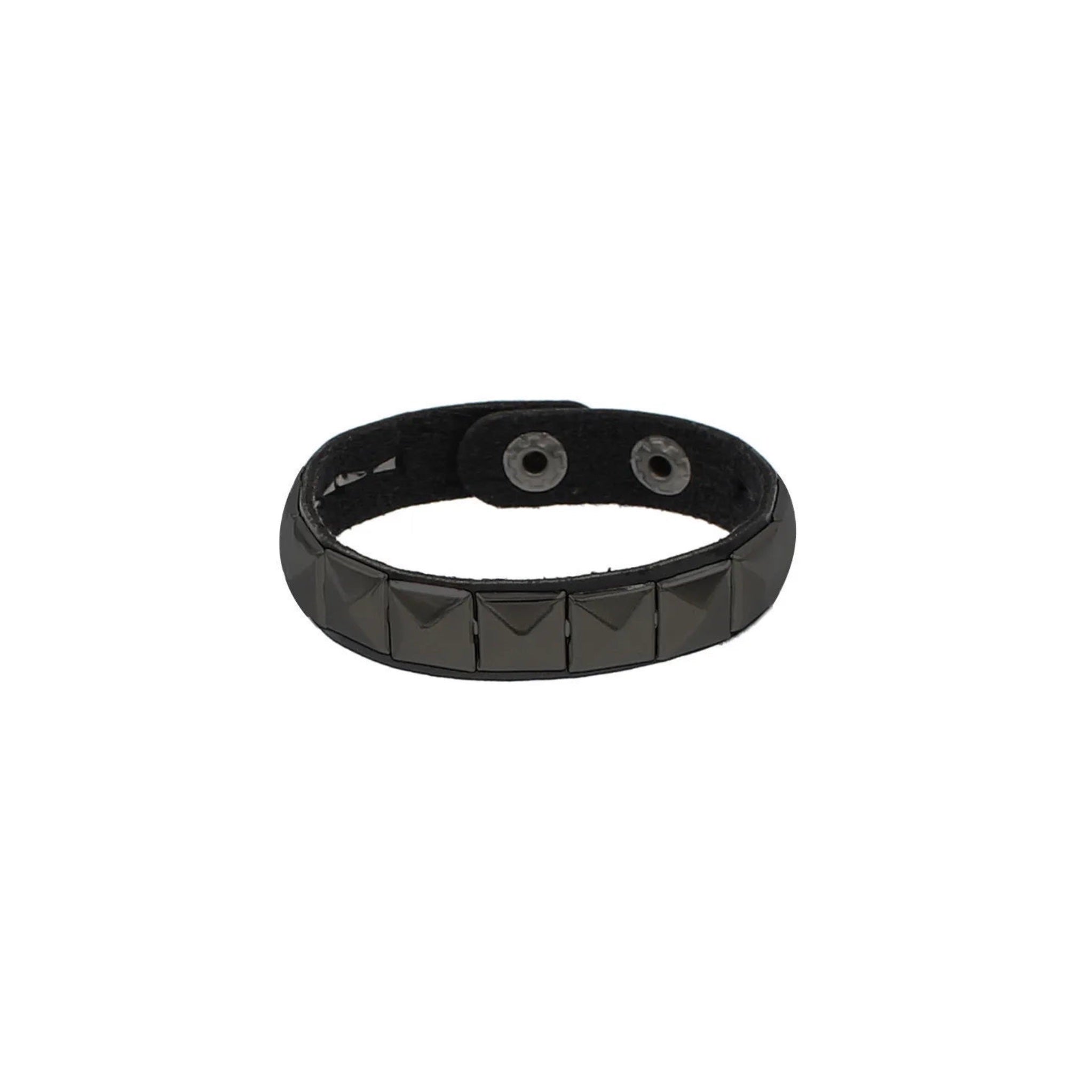 Black Pyramid Studded Bracelet