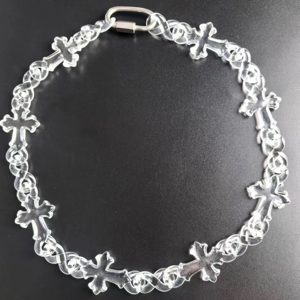 Translucent Resin Cross Chain