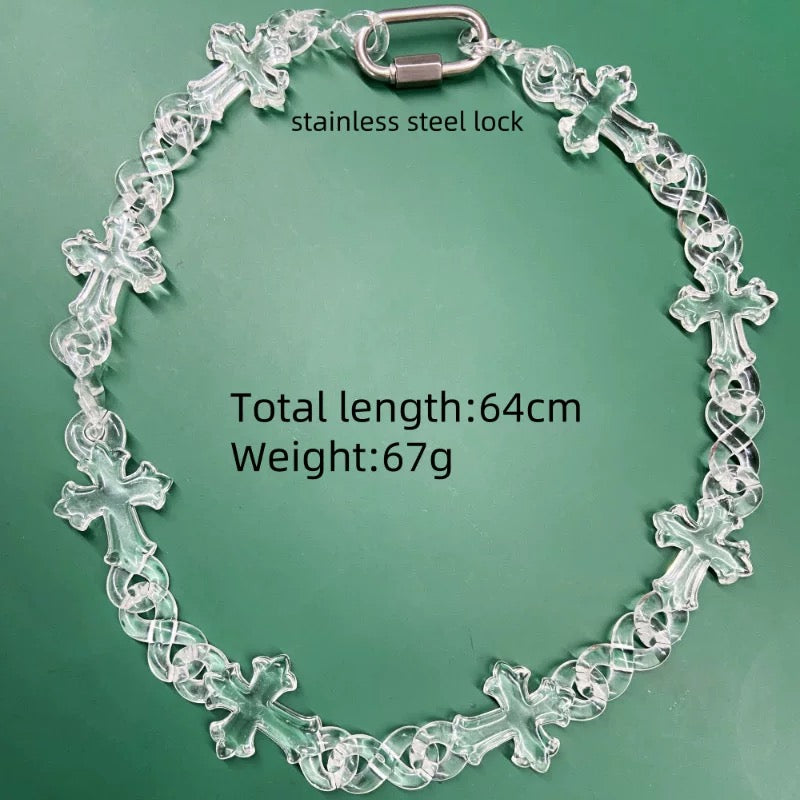 Translucent Resin Cross Chain