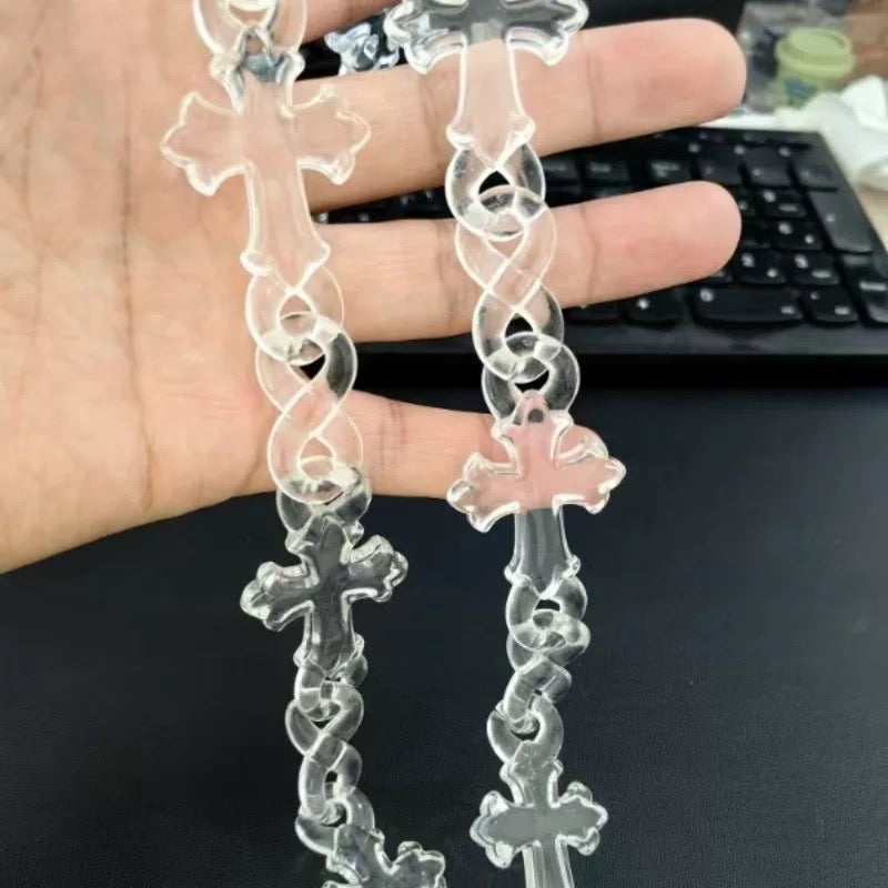 Translucent Resin Cross Chain