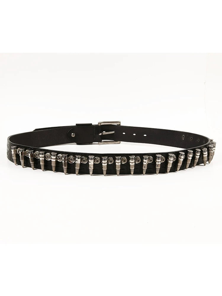 Heavy Metal Crocodile Bullet Belt