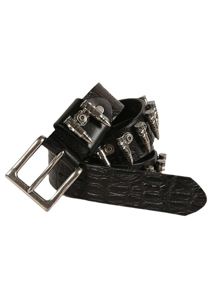 Heavy Metal Crocodile Bullet Belt