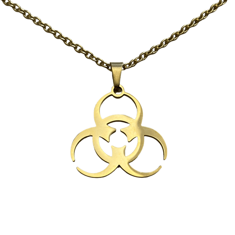 0167 - Gold Biohazard Chain