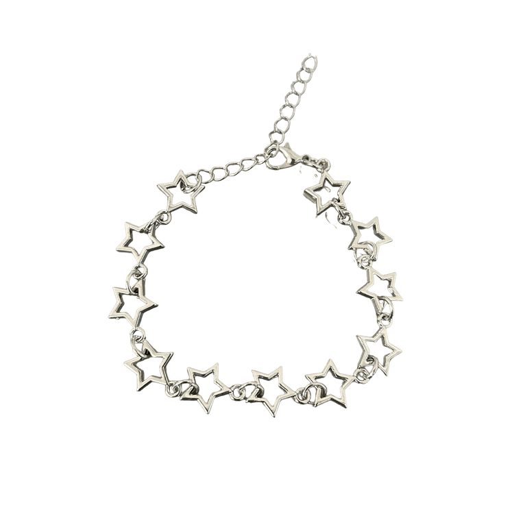 0263 - Y2K Silver Star Bracelet