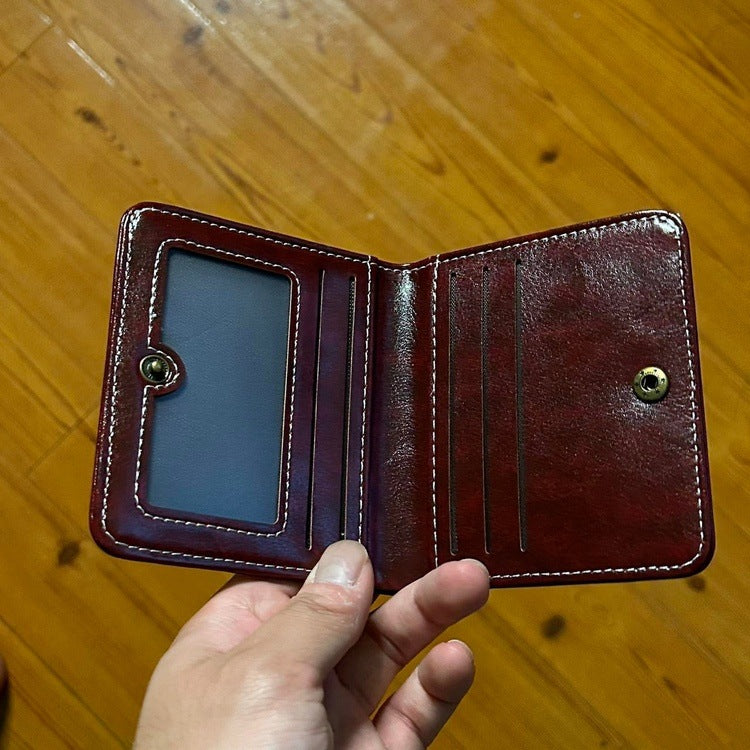 0135 - Y2K Leather Cross Wallet (burgundy)