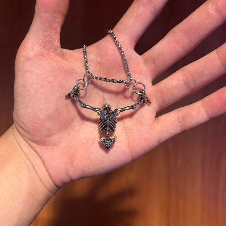 0178 - Hanging Skeleton Necklace