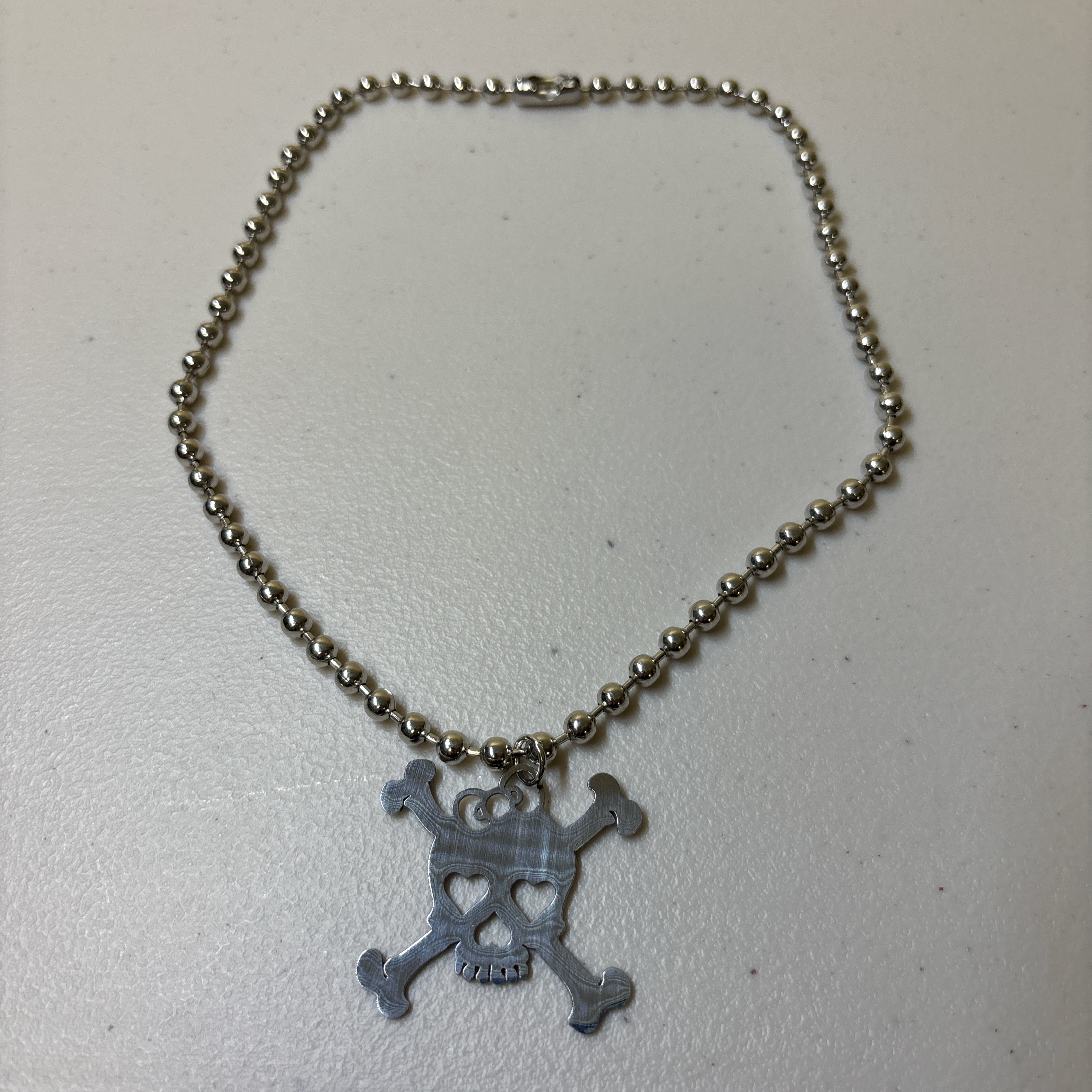 0212 - Goth/Emo Skull Necklace