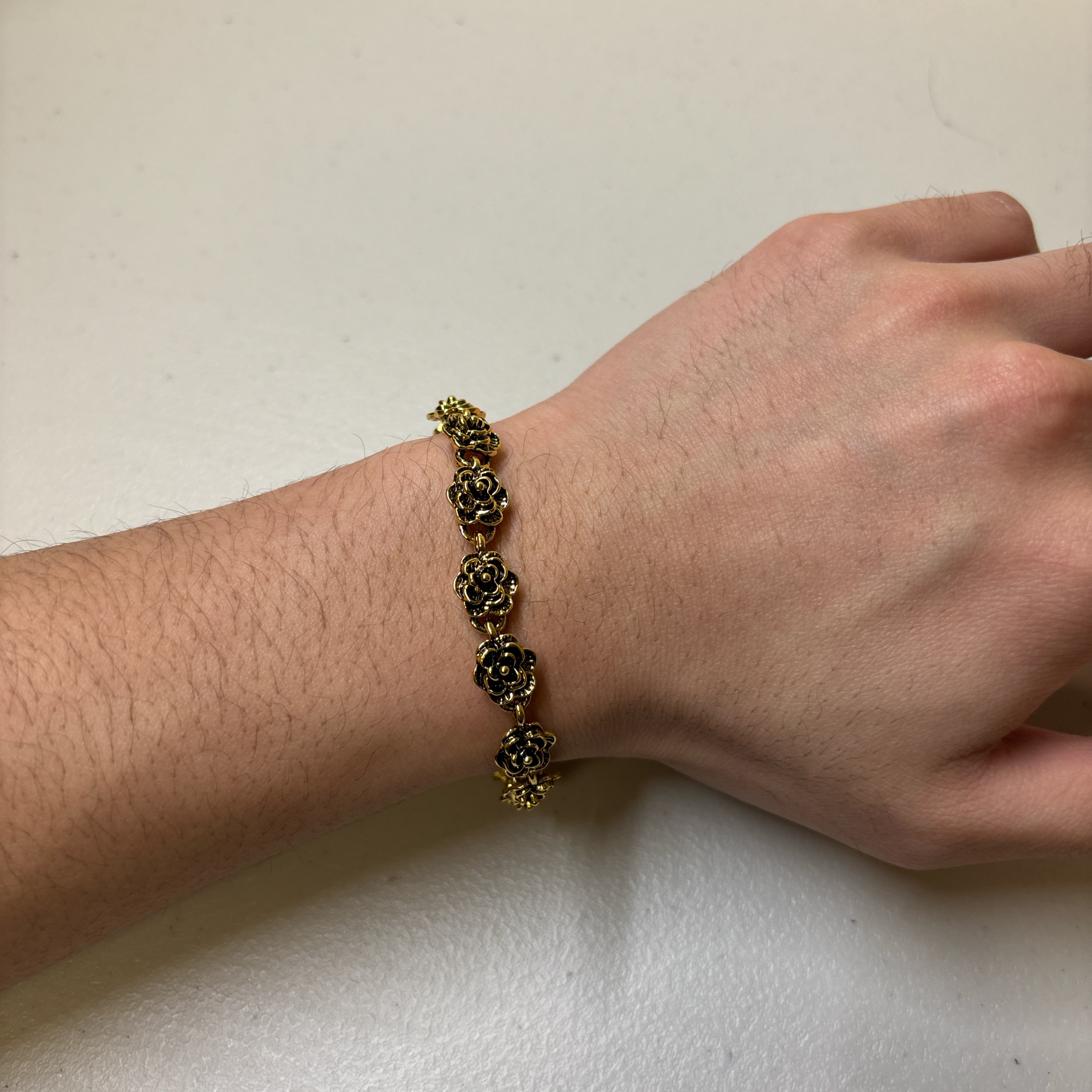 0175 - Gold Rose Bracelet