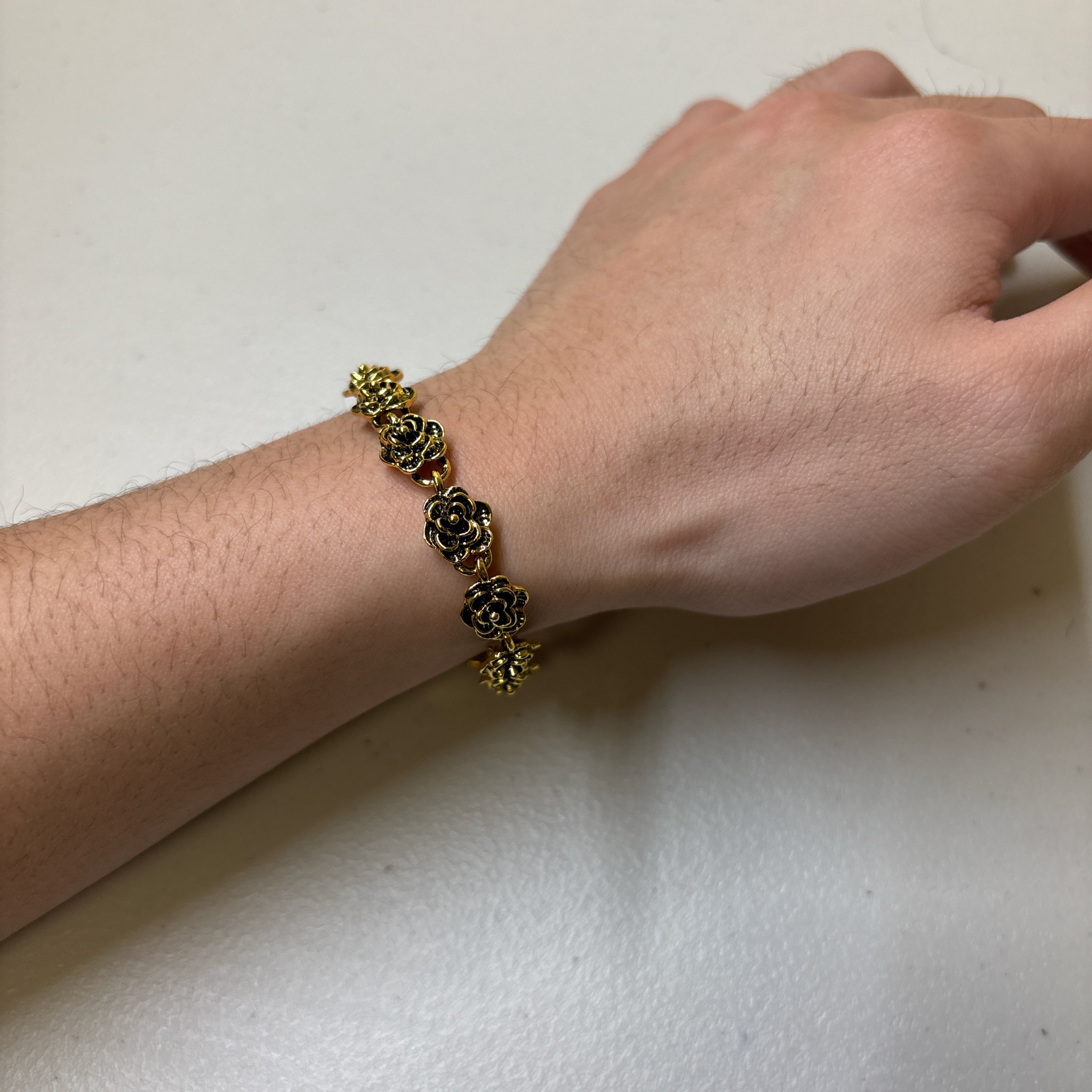 0175 - Gold Rose Bracelet