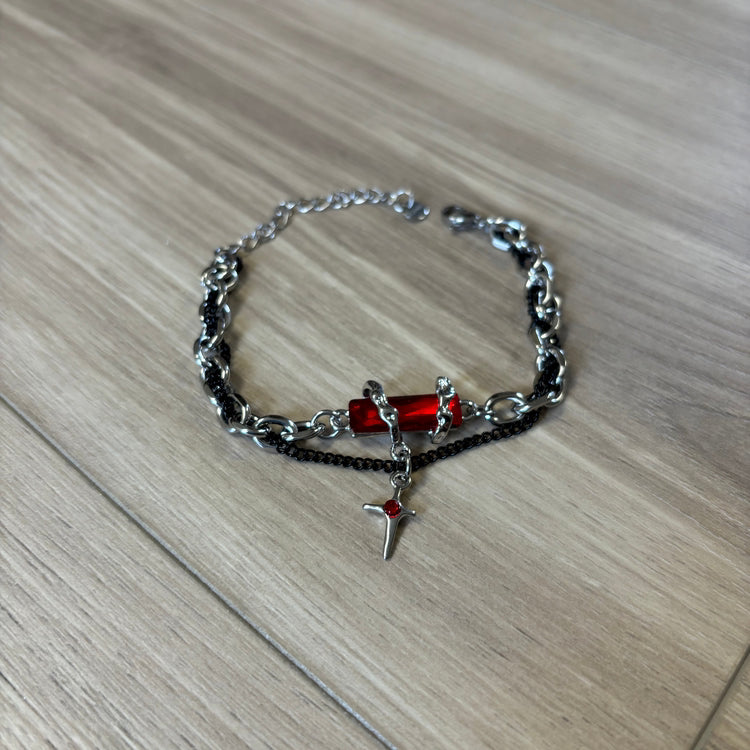 0162 - Red Crystal Bracelet