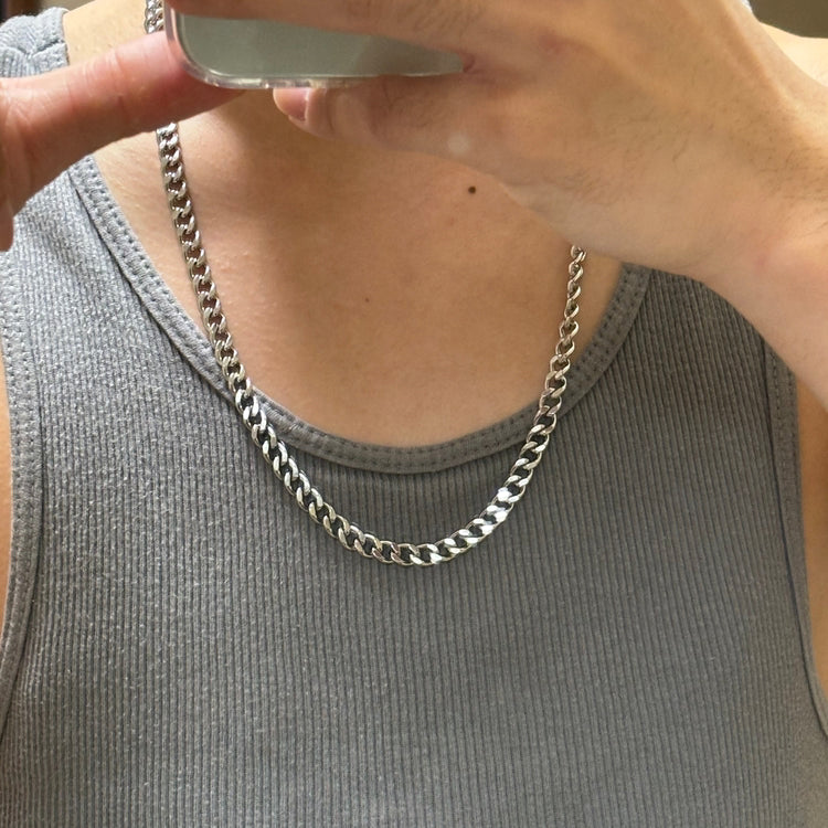 0274 - 7mm Stainless Steel Cuban Chain