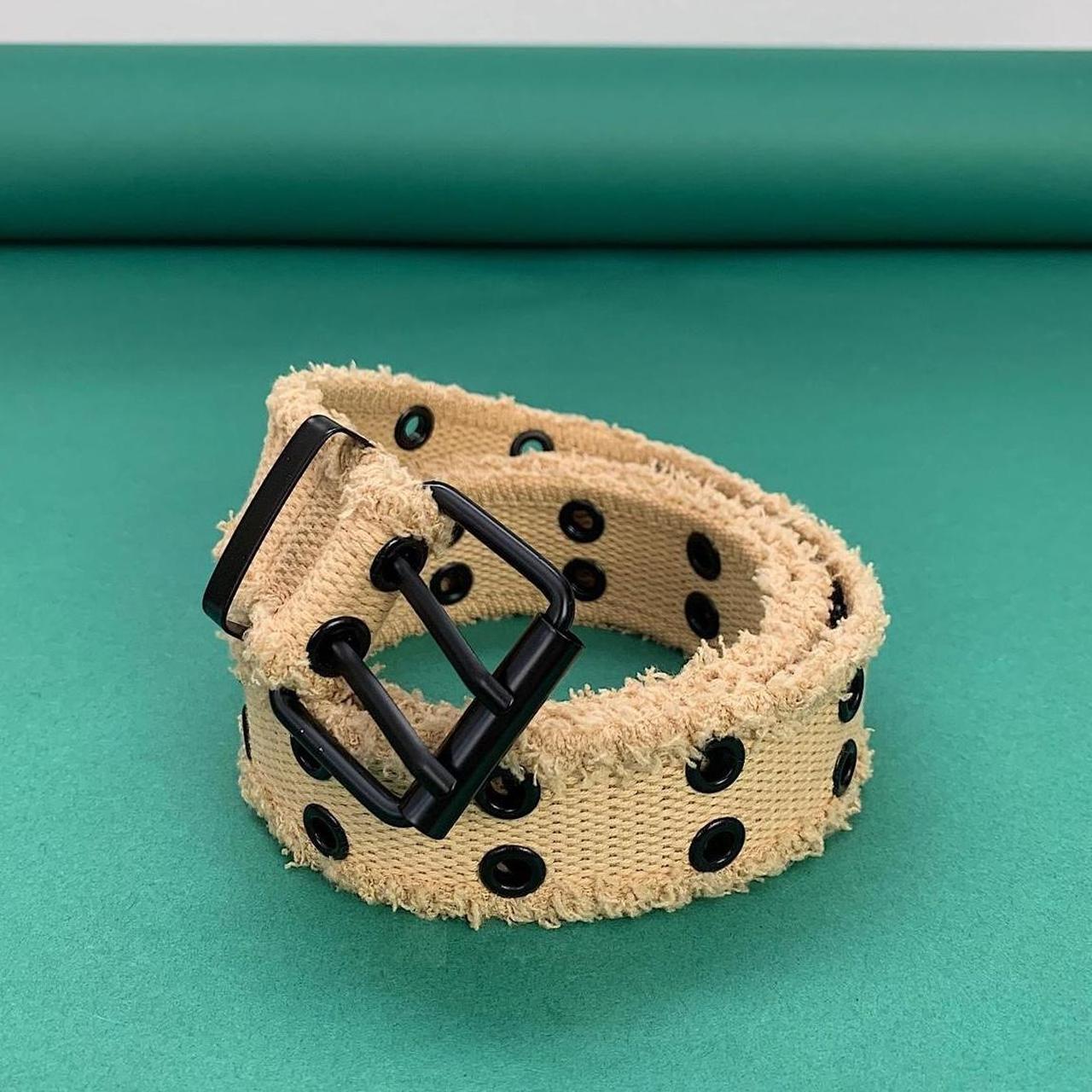Distressed Grommet Belt (tan)