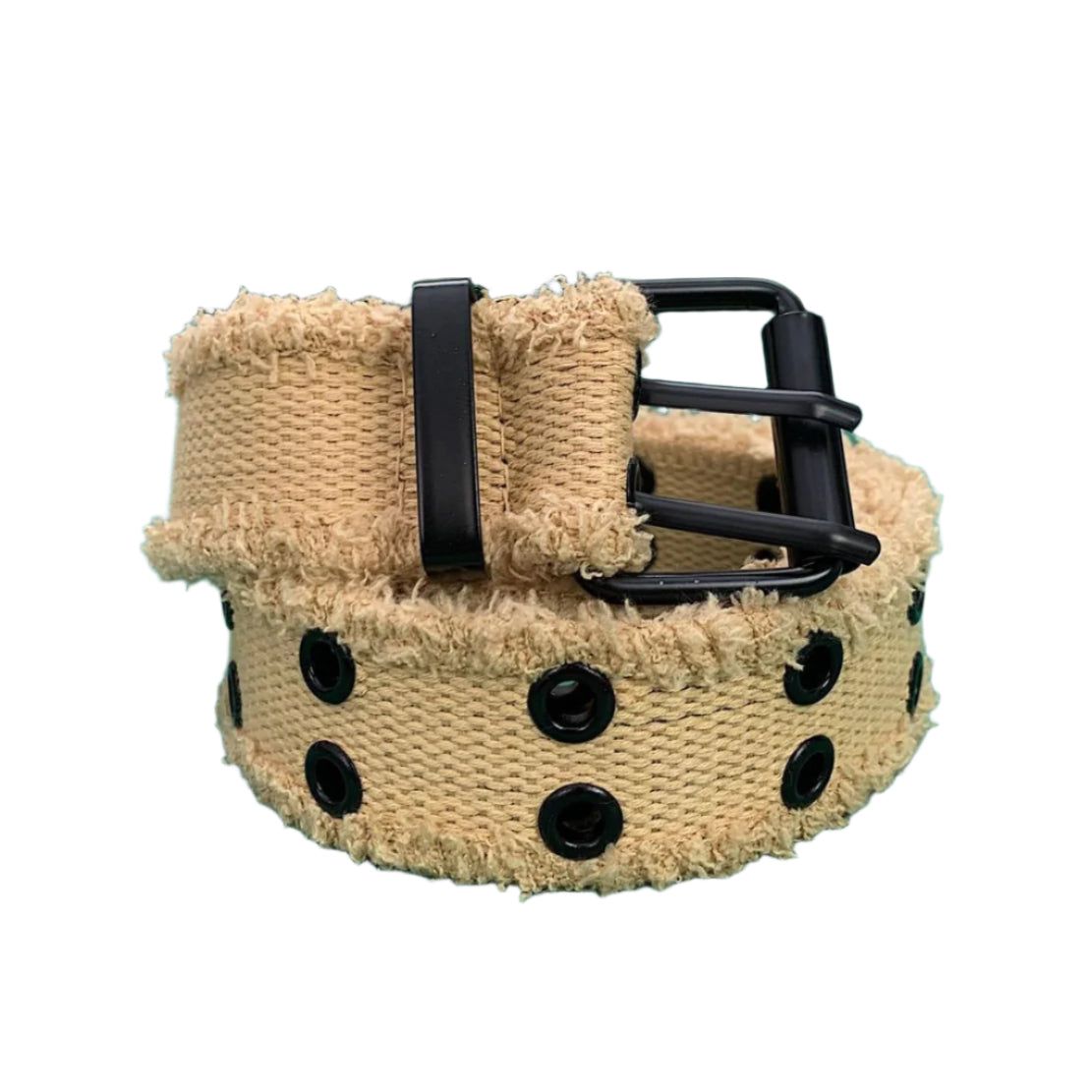 Distressed Grommet Belt (tan)