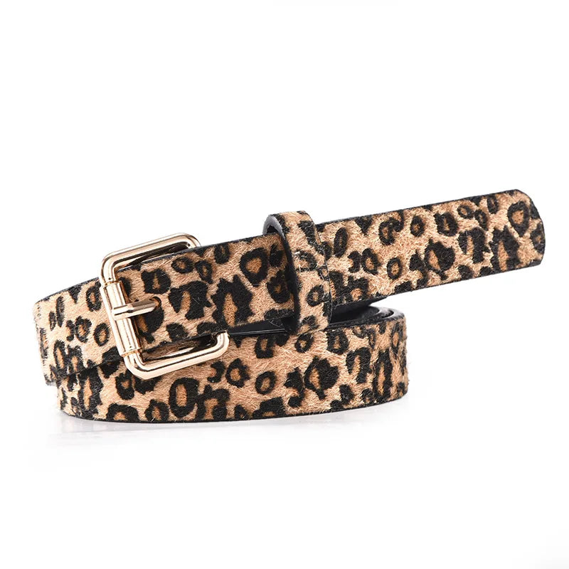 Cheetah Print Buckle Belt