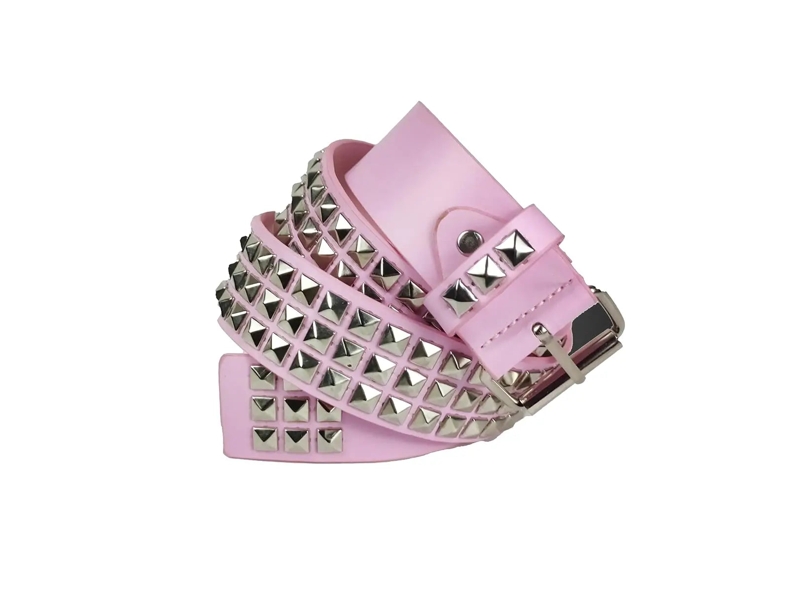 Pink Pyramid Studded Belt
