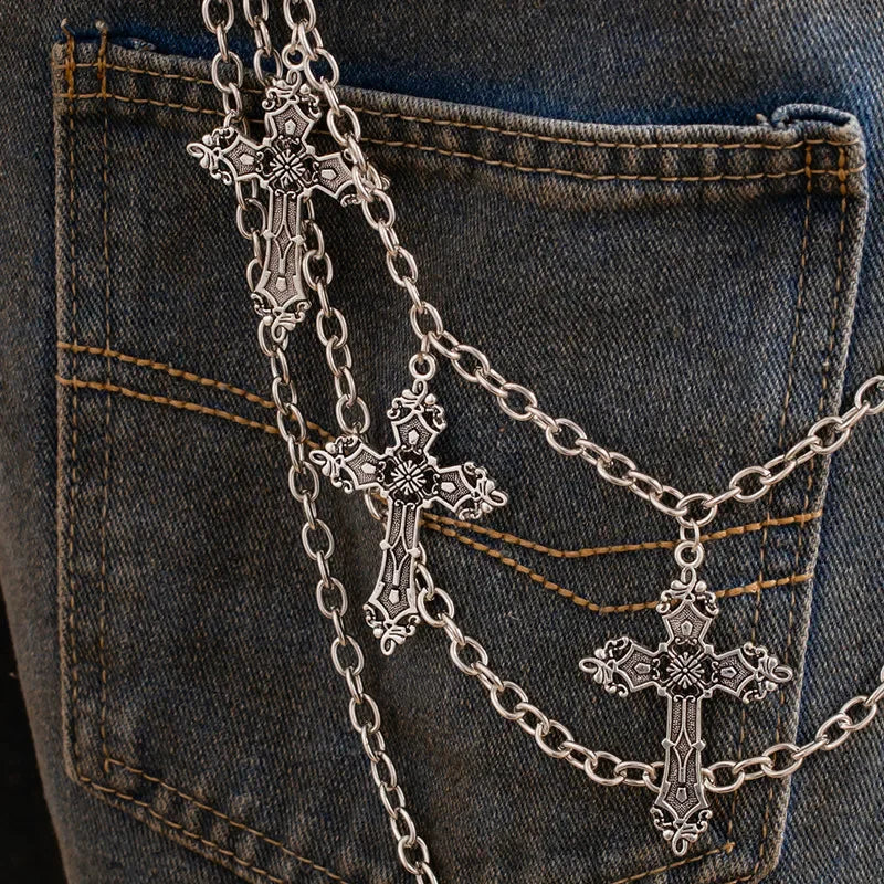 Gothic Cross Wallet Chain