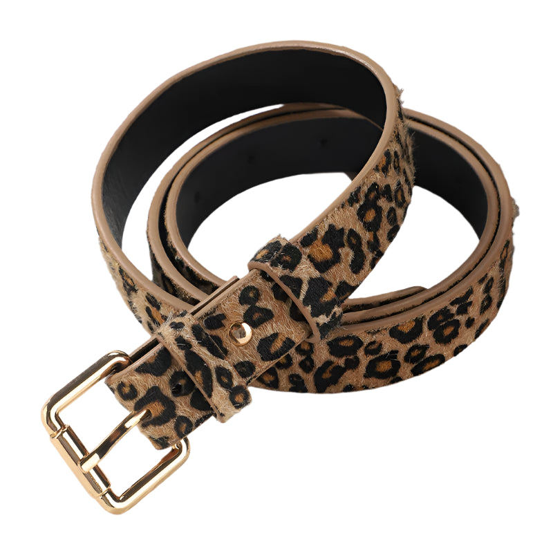 Cheetah Print Buckle Belt
