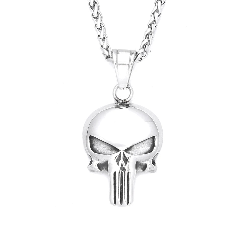 Punisher Skull Steel Necklace