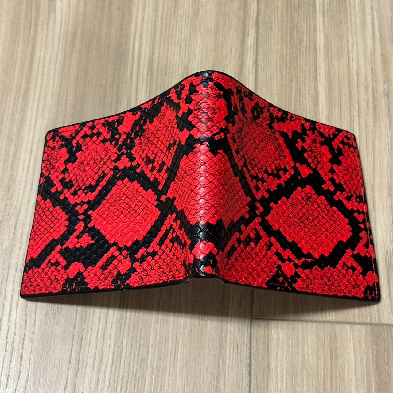 0508 - Red Snake Scale Wallet