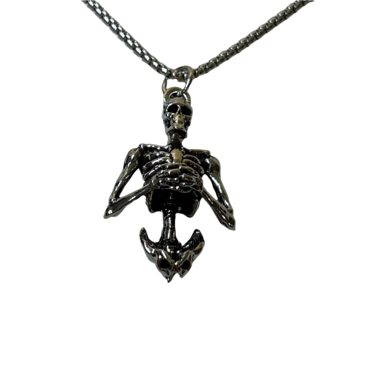 0654 - Skeleton Burial Skull Necklace