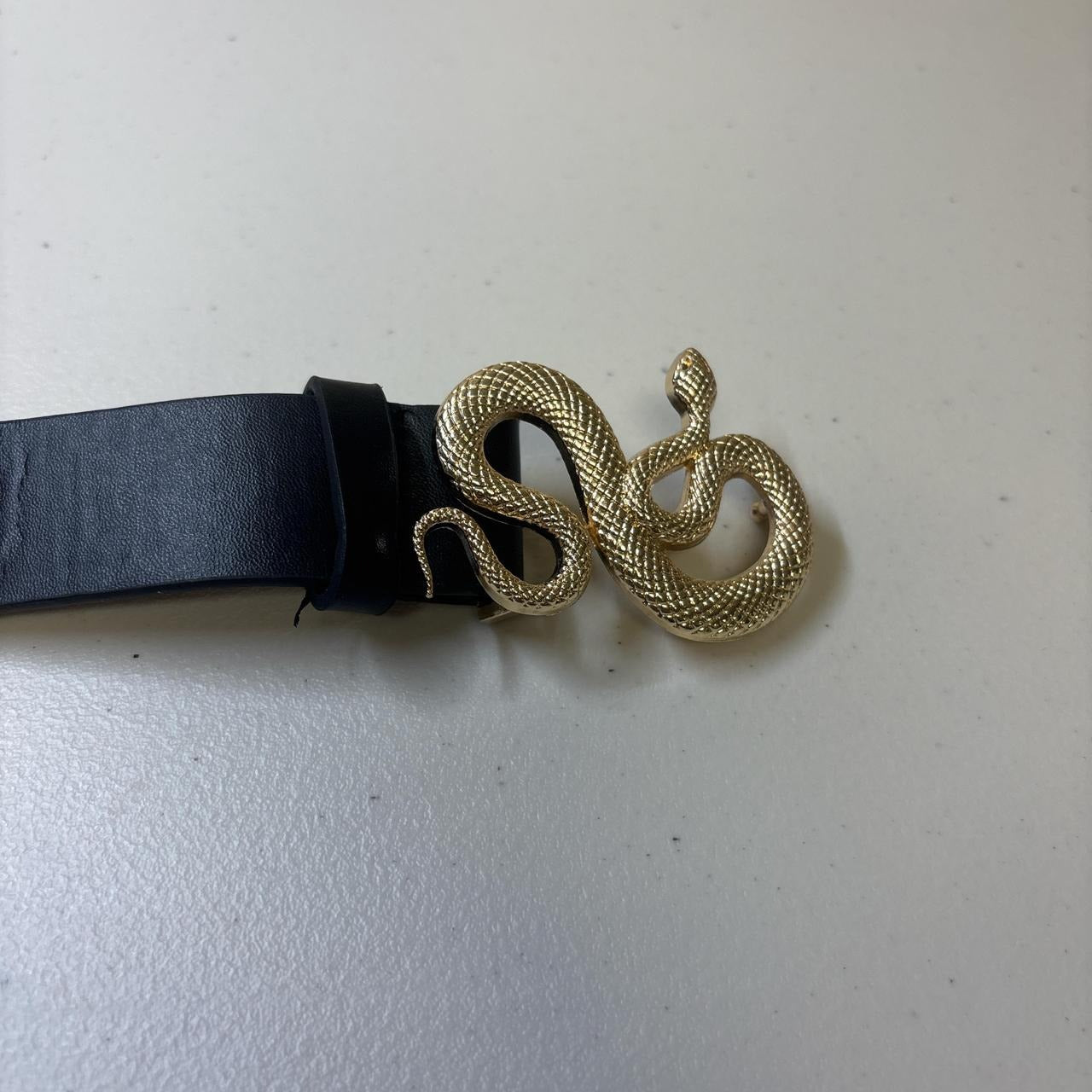 0697 - Gold Snake Buckle Belt