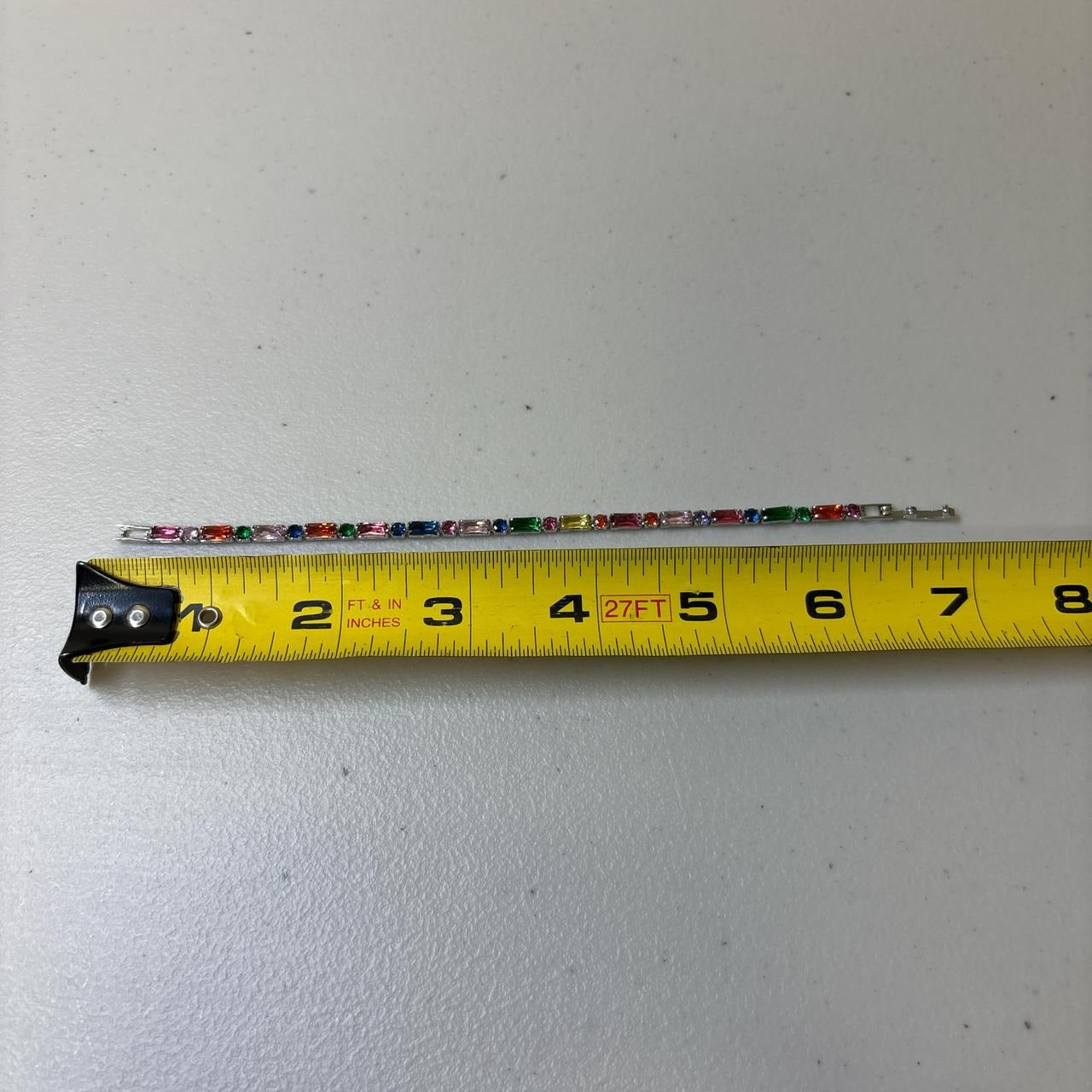 0620 - Multicolor Gemstones Silver Bracelet