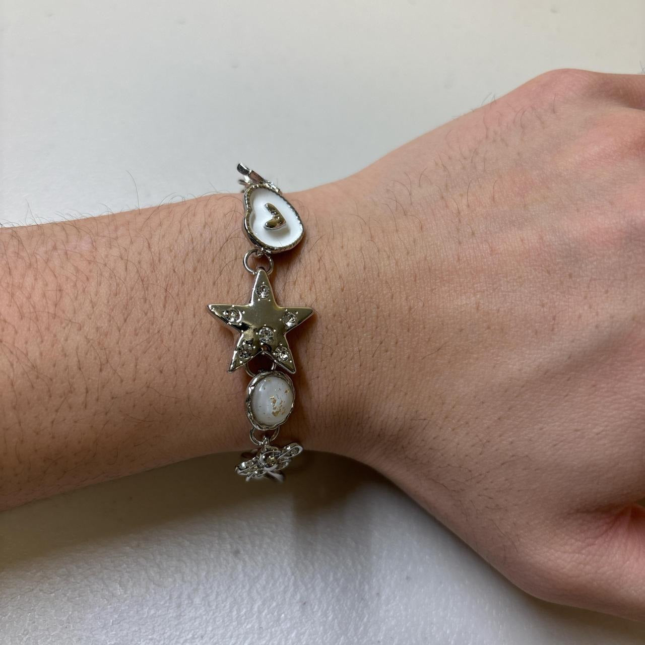 0681 - Y2K Charms Silver Bracelet